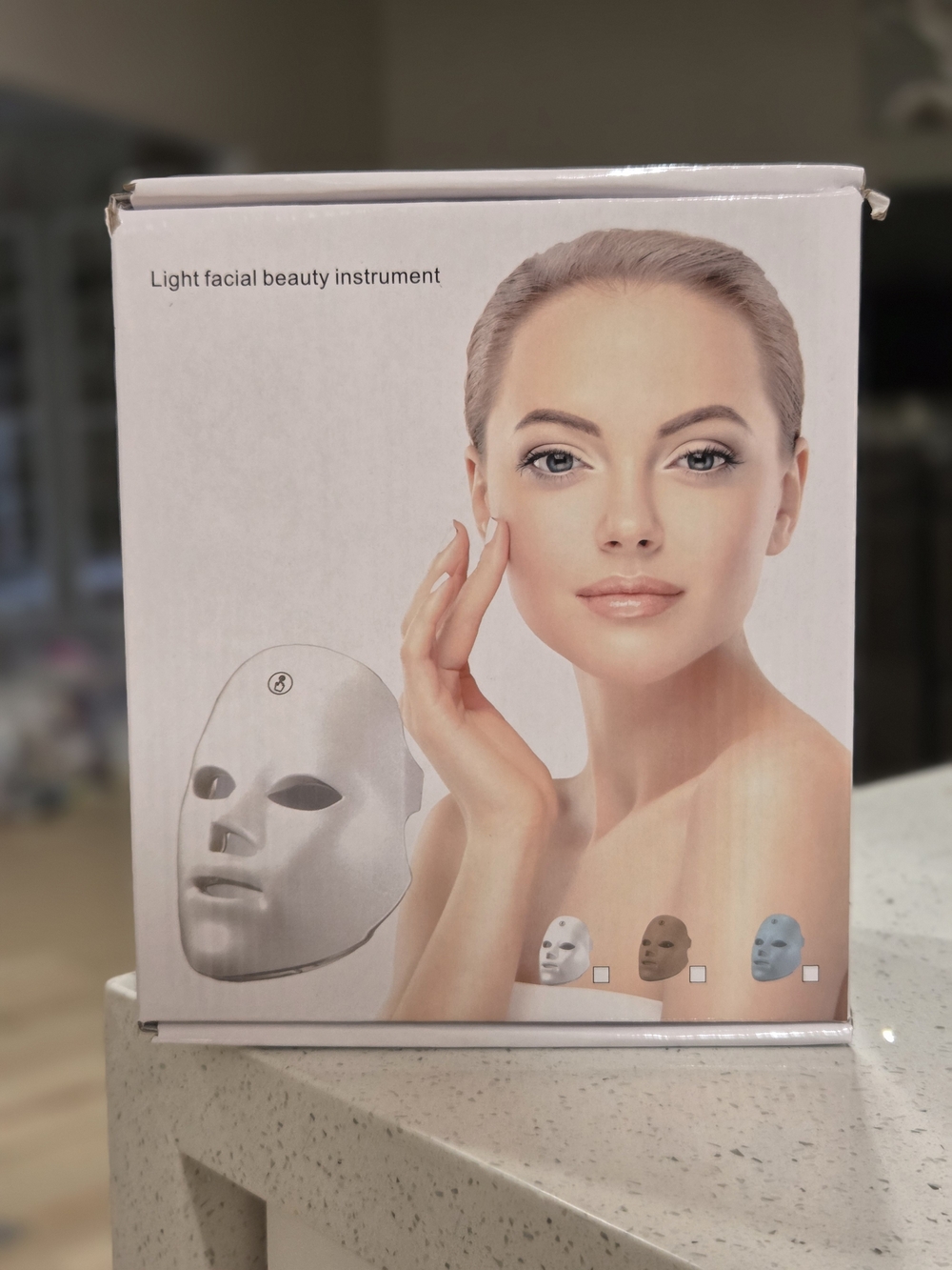 LED Light Facial Beauty Mask - White